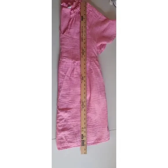 Old Navy Womens Pink Gauze shirt Sleeve Dress Size Medium Beachy Feminine Travel - Picture 6 of 6